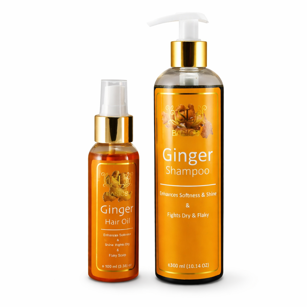 Buy SL Basics Ginger Goodness (Ginger oil + Shampoo) at Best Price in Pakistan - Glow Beauty