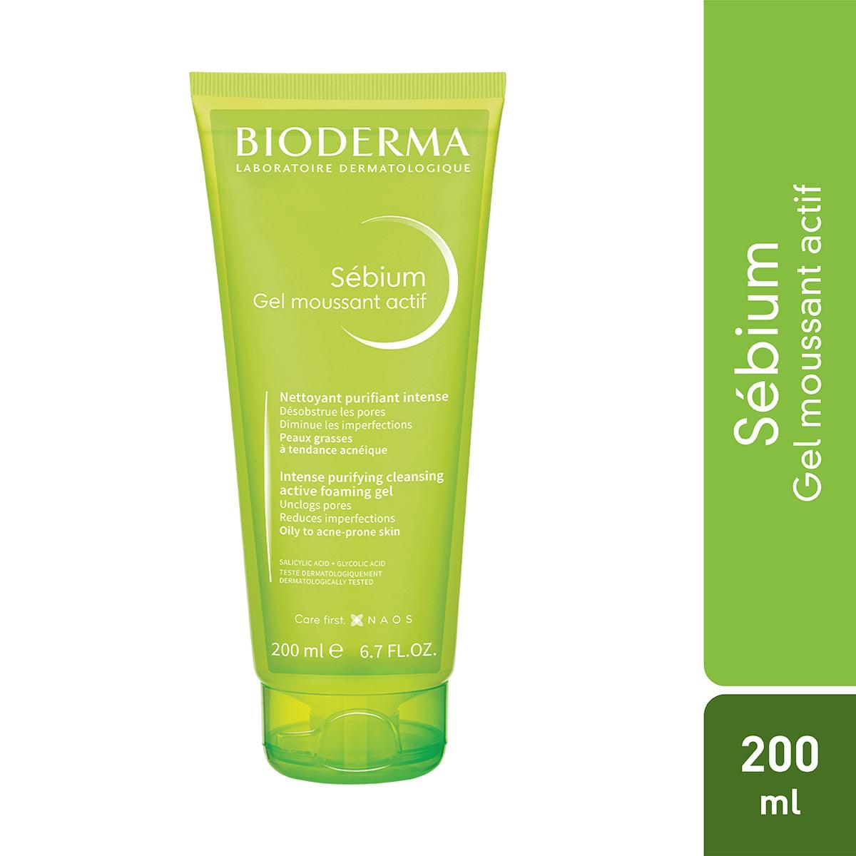 Buy BIODERMA Sebium Gel Moussant Actif 200ml | Intense Cleanser for Acne & Oily Skin - at Best Price Online in Pakistan