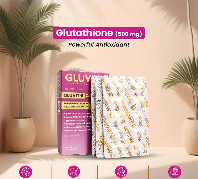 Buy Gluvit-s Glutathione 500 mg 30 Capsules - at Best Price Online in Pakistan