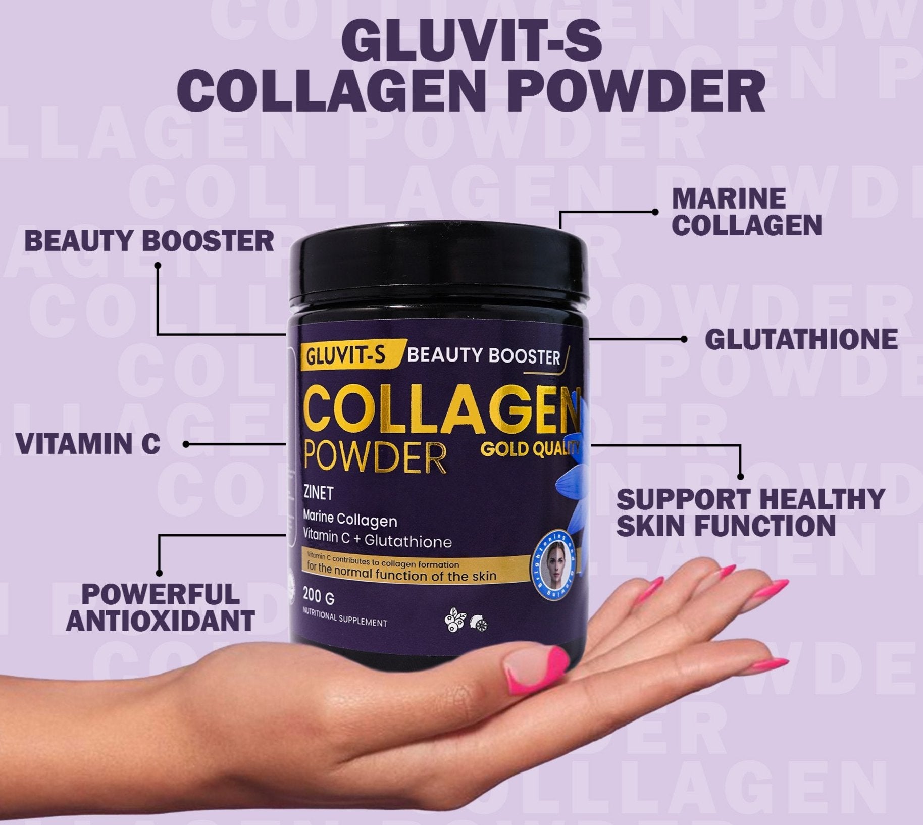 Buy Gluvit-S Marine Collagen Powder - 200g - at Best Price Online in Pakistan