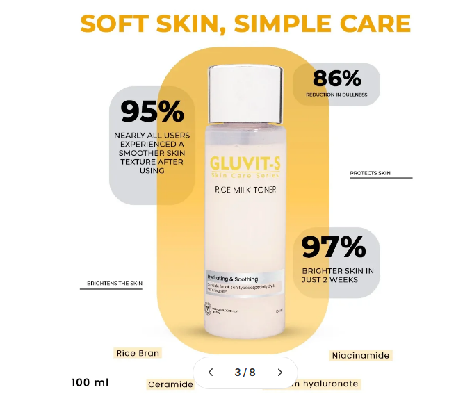Buy Gluvit-s Rice Milk Toner - at Best Price Online in Pakistan