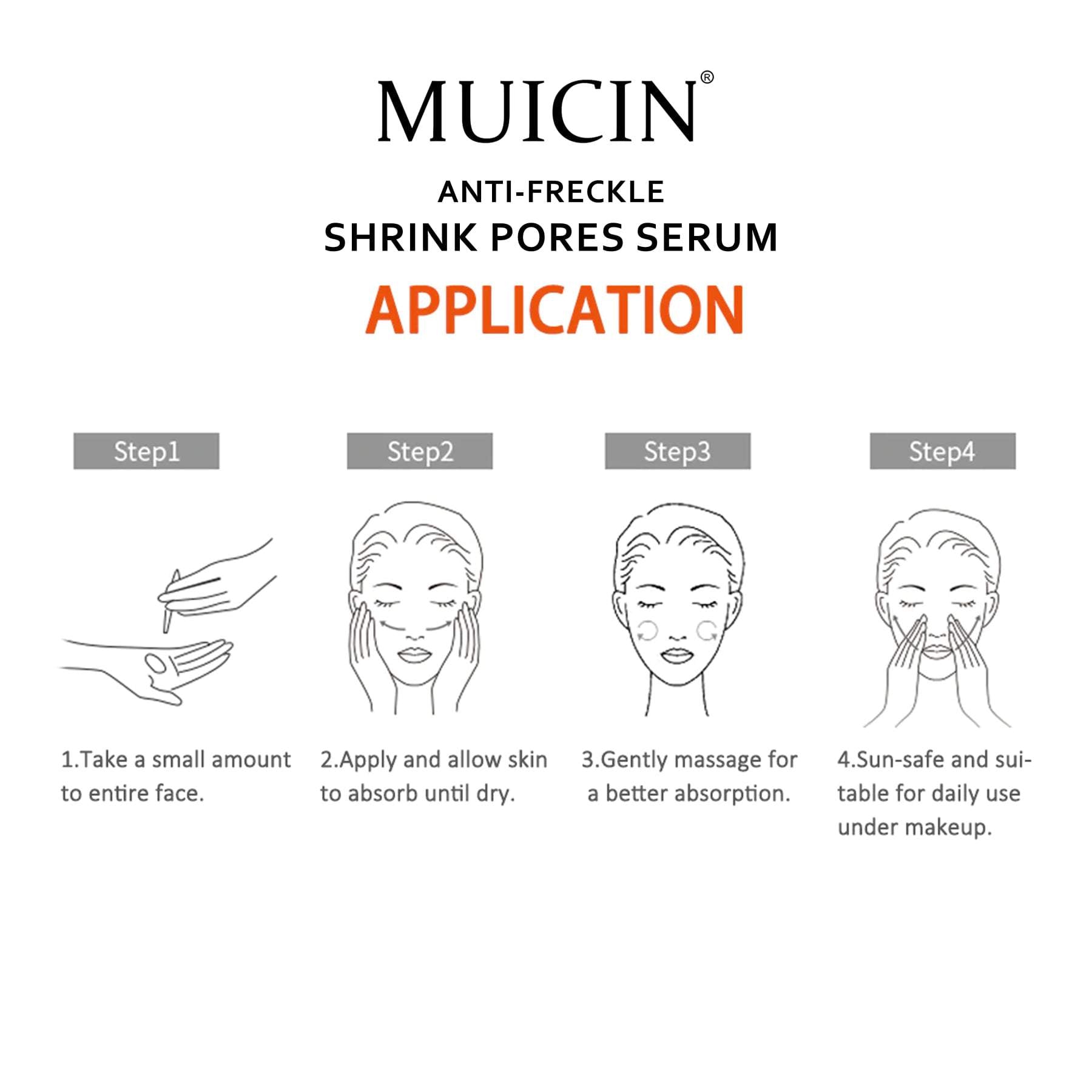 Buy MUICIN - Anti Freckle Shrink Pores Serum 40ml - at Best Price Online in Pakistan