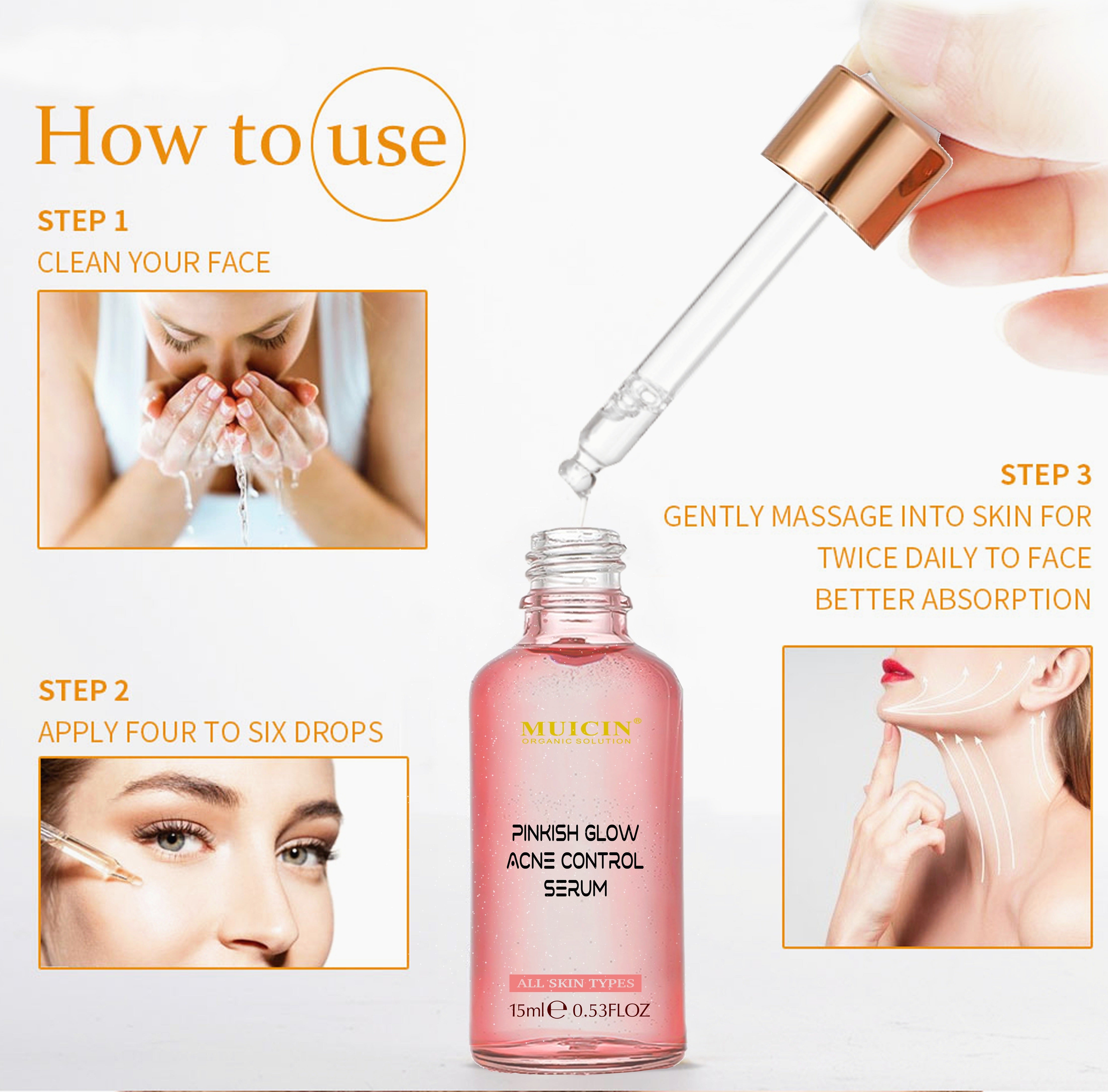 Buy MUICIN - V9 Pinkish Glow Anti Acne Face Serum - 15ml - at Best Price Online in Pakistan