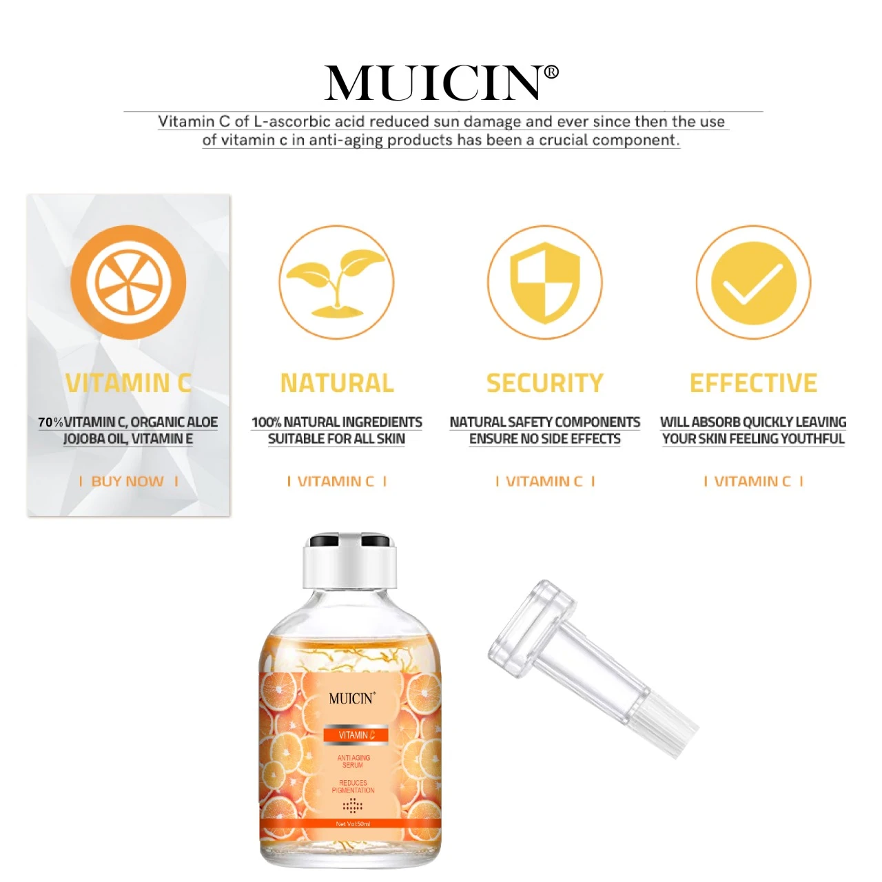 Buy MUICIN - Vitamin C Anti Aging Serum - 50ml - at Best Price Online in Pakistan