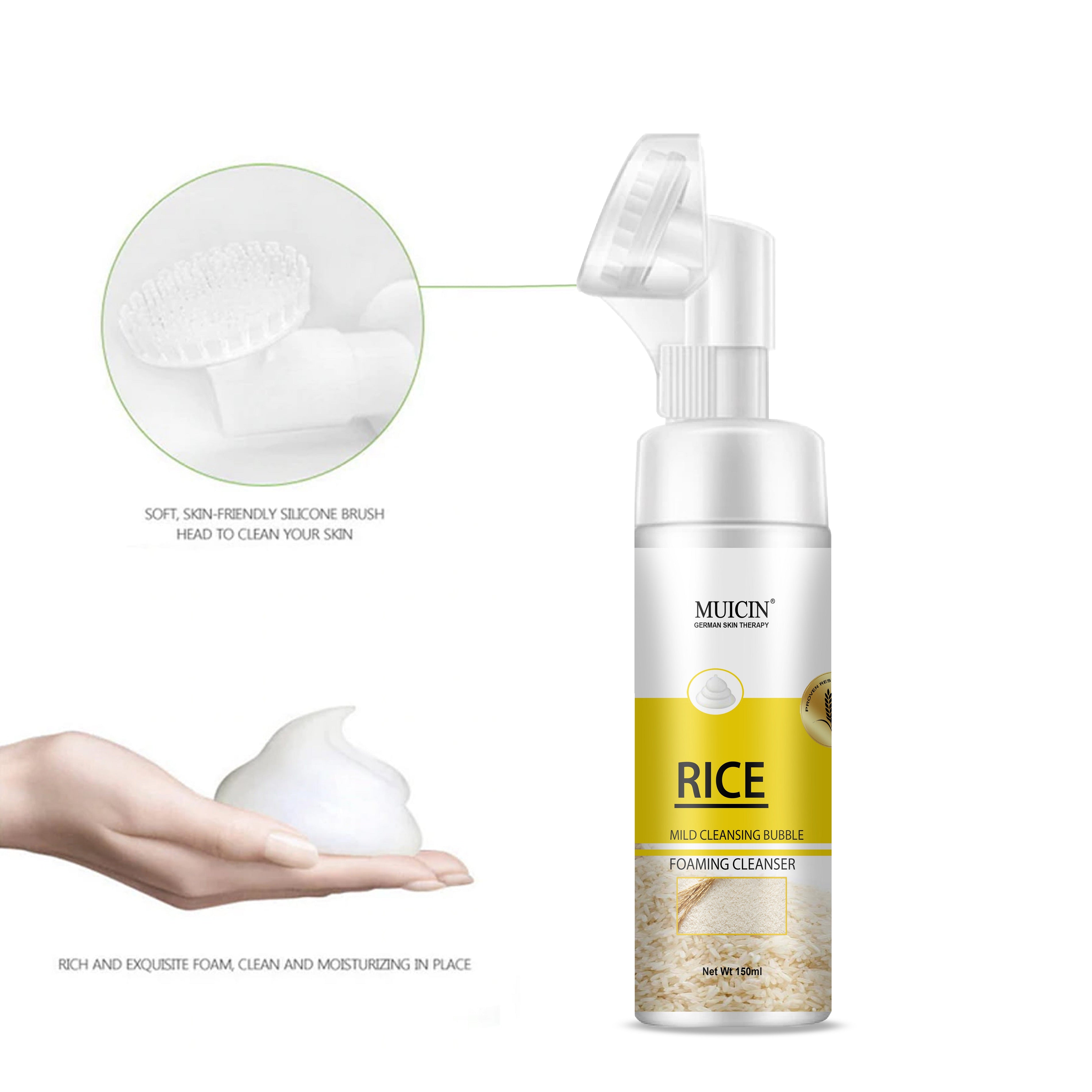 Buy MUICIN - Rice Mild Cleansing Bubble Foaming Facial Cleanser - 150ml - at Best Price Online in Pakistan