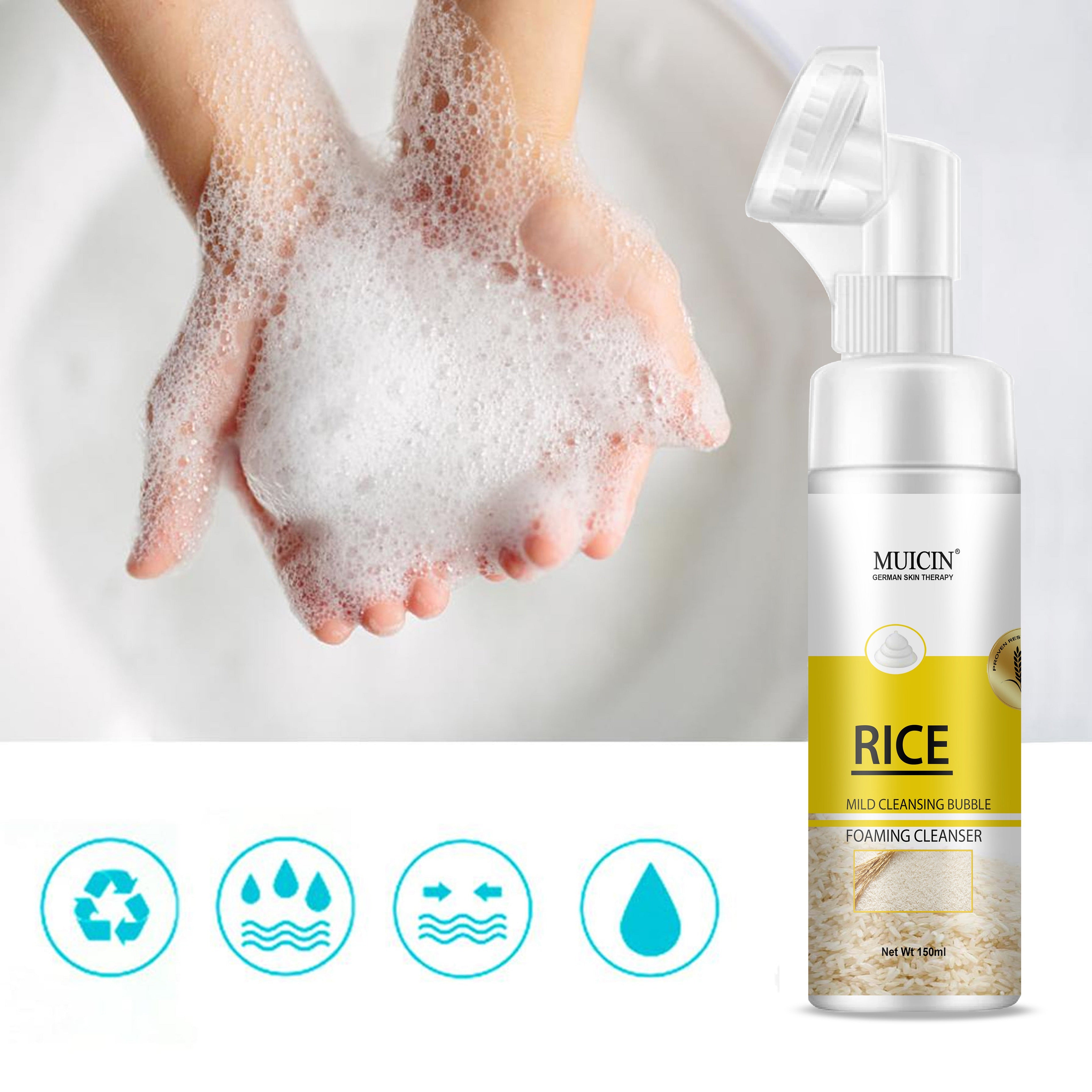 Buy MUICIN - Rice Mild Cleansing Bubble Foaming Facial Cleanser - 150ml - at Best Price Online in Pakistan