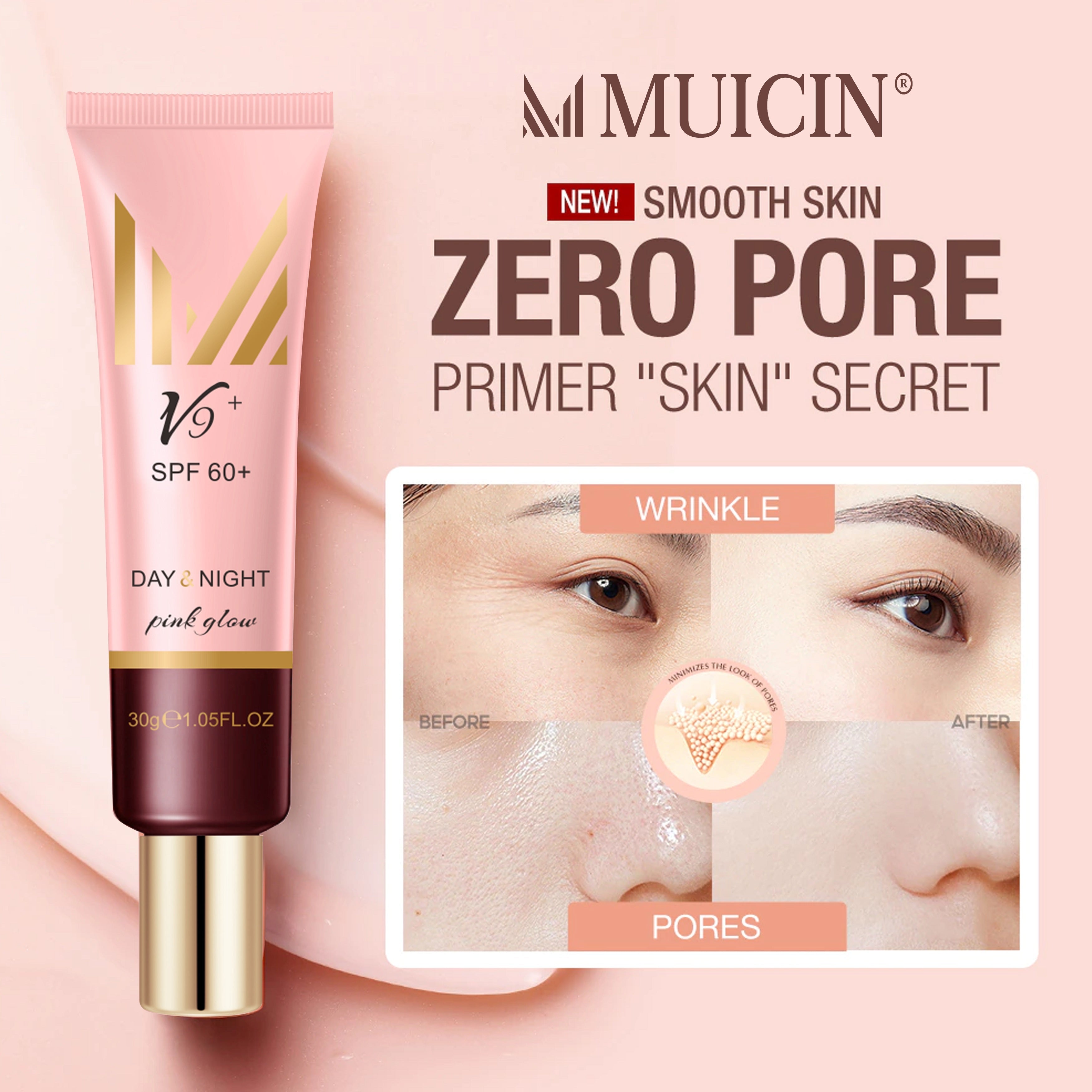 Buy MUICIN - V9+ Pink Glow CC Day & Night Cream SPF 60+ - 30g - at Best Price Online in Pakistan