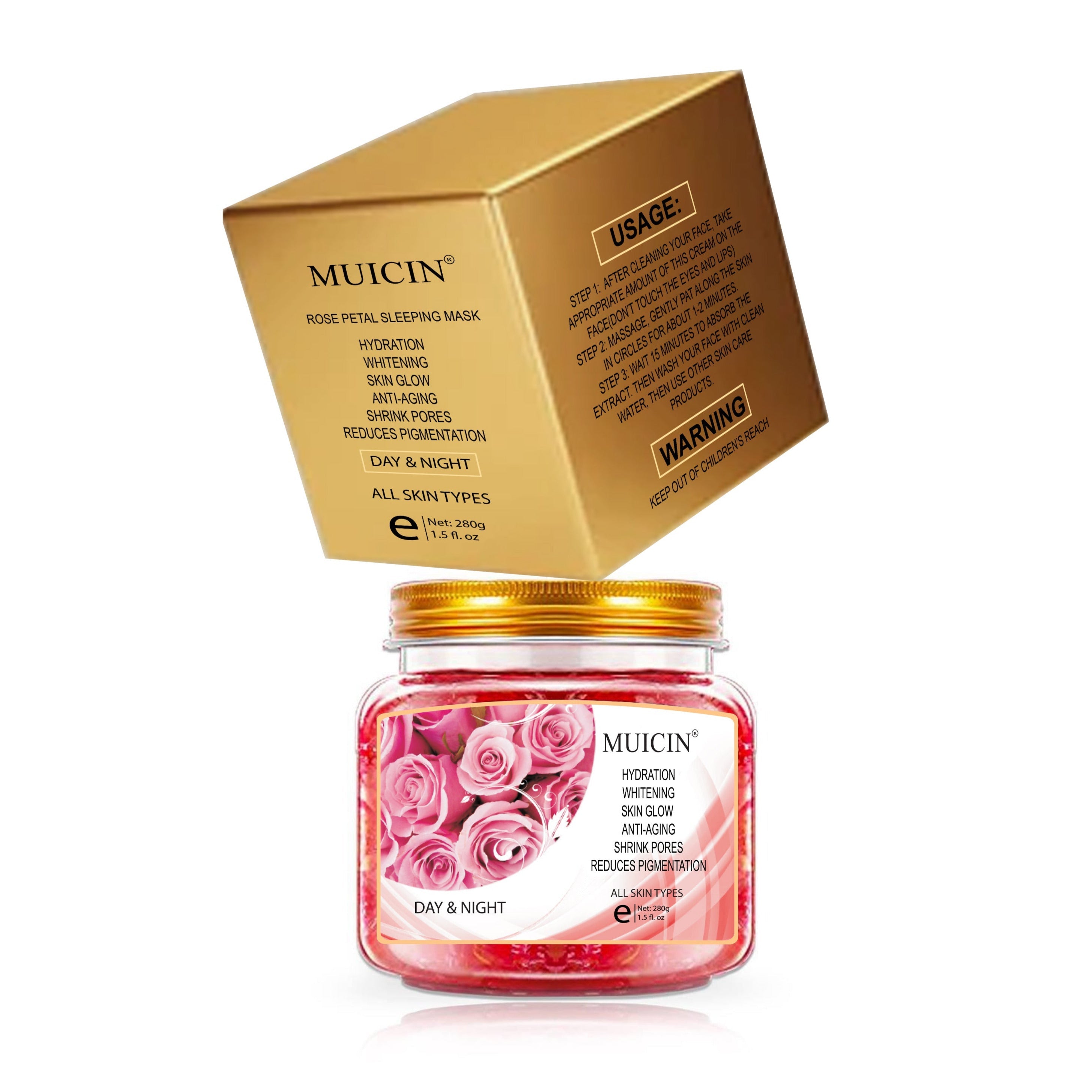 Buy MUICIN - Natural Rose Petal Day & Night Sleeping Mask - 280g - at Best Price Online in Pakistan