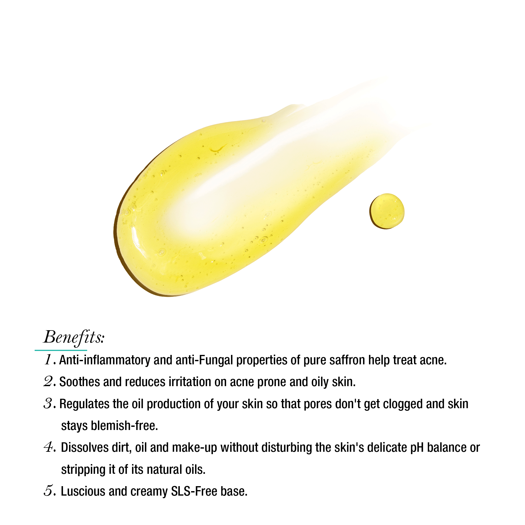 Co NATURAL Saffron Face Wash - 150ml