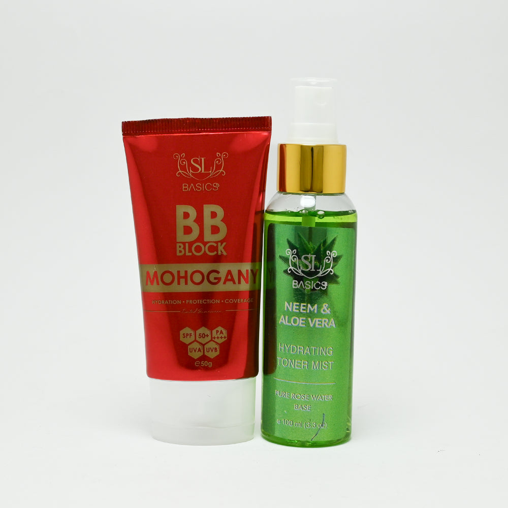 Buy SL Basics Glow & Tone (BB Block + Toner) - Mohogany / Neem Aloe Vera at Best Price Online in Pakistan