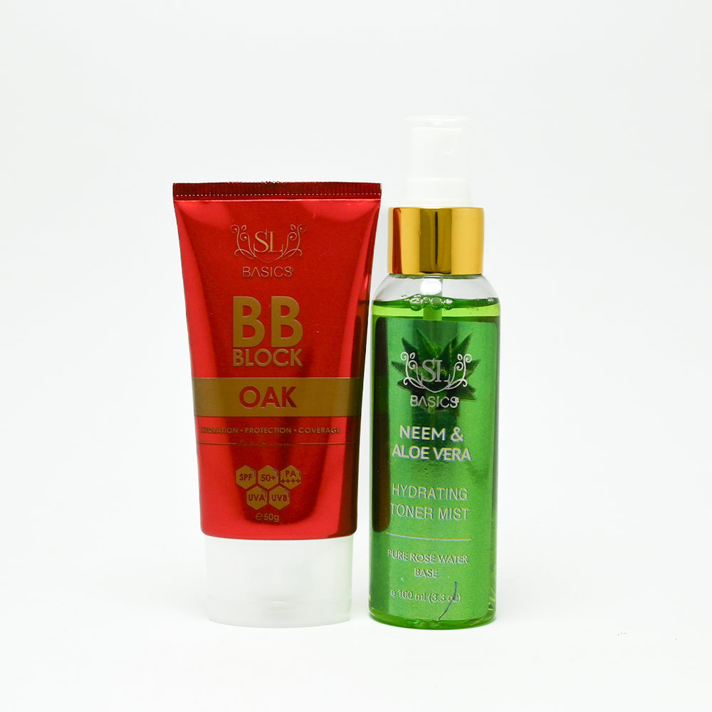 Buy SL Basics Glow & Tone (BB Block + Toner) - Oak / Neem Aloe Vera at Best Price Online in Pakistan