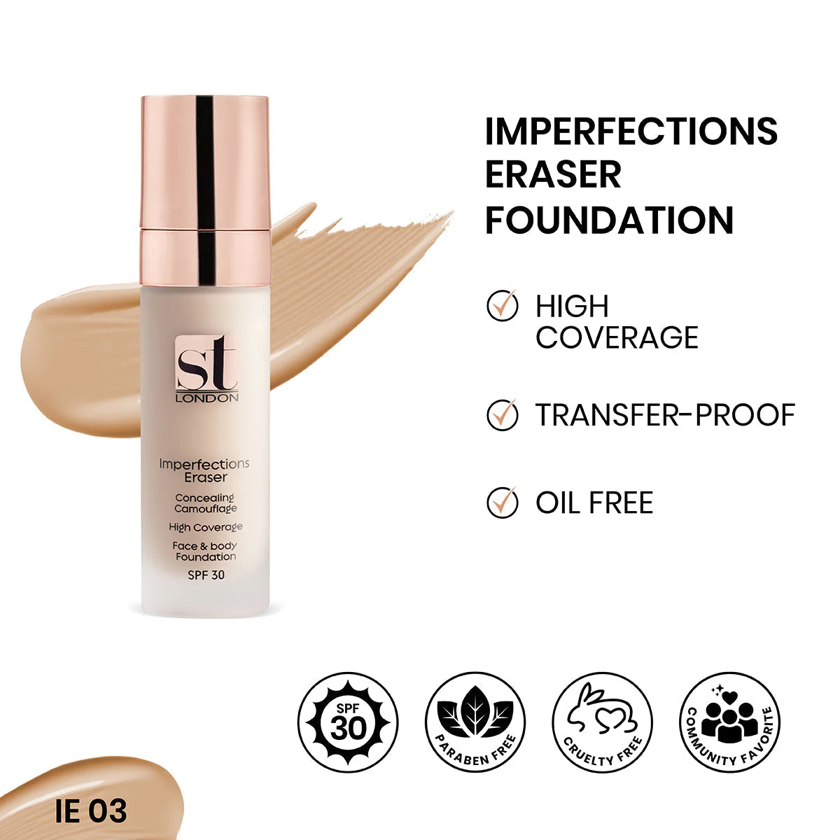 Buy ST London Imperfection Eraser Foundation - IE 03 at Best Price Online in Pakistan