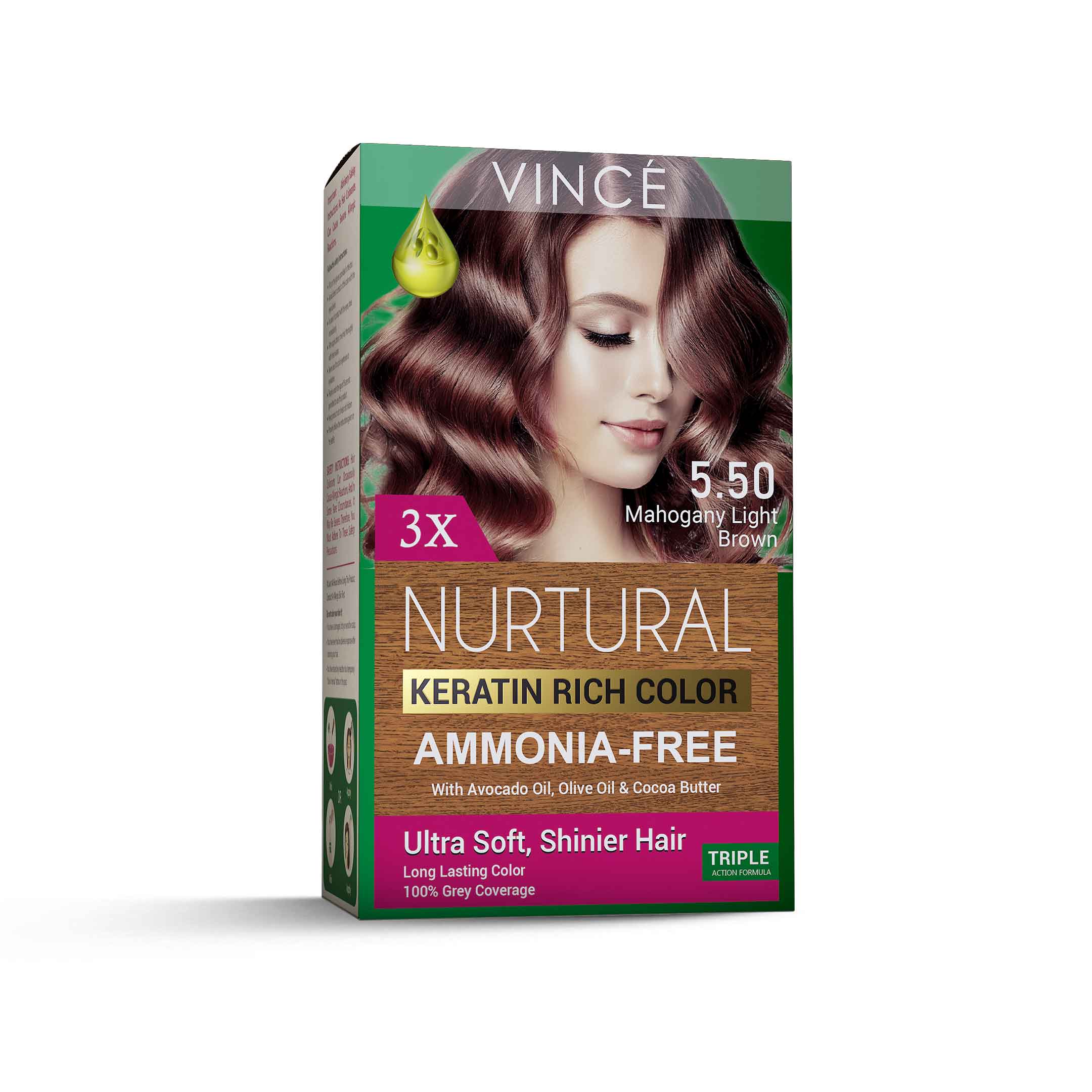 Buy Nurtural Women Hair Color - 5.50 - Mahogany Light Brown at Best Price Online in Pakistan