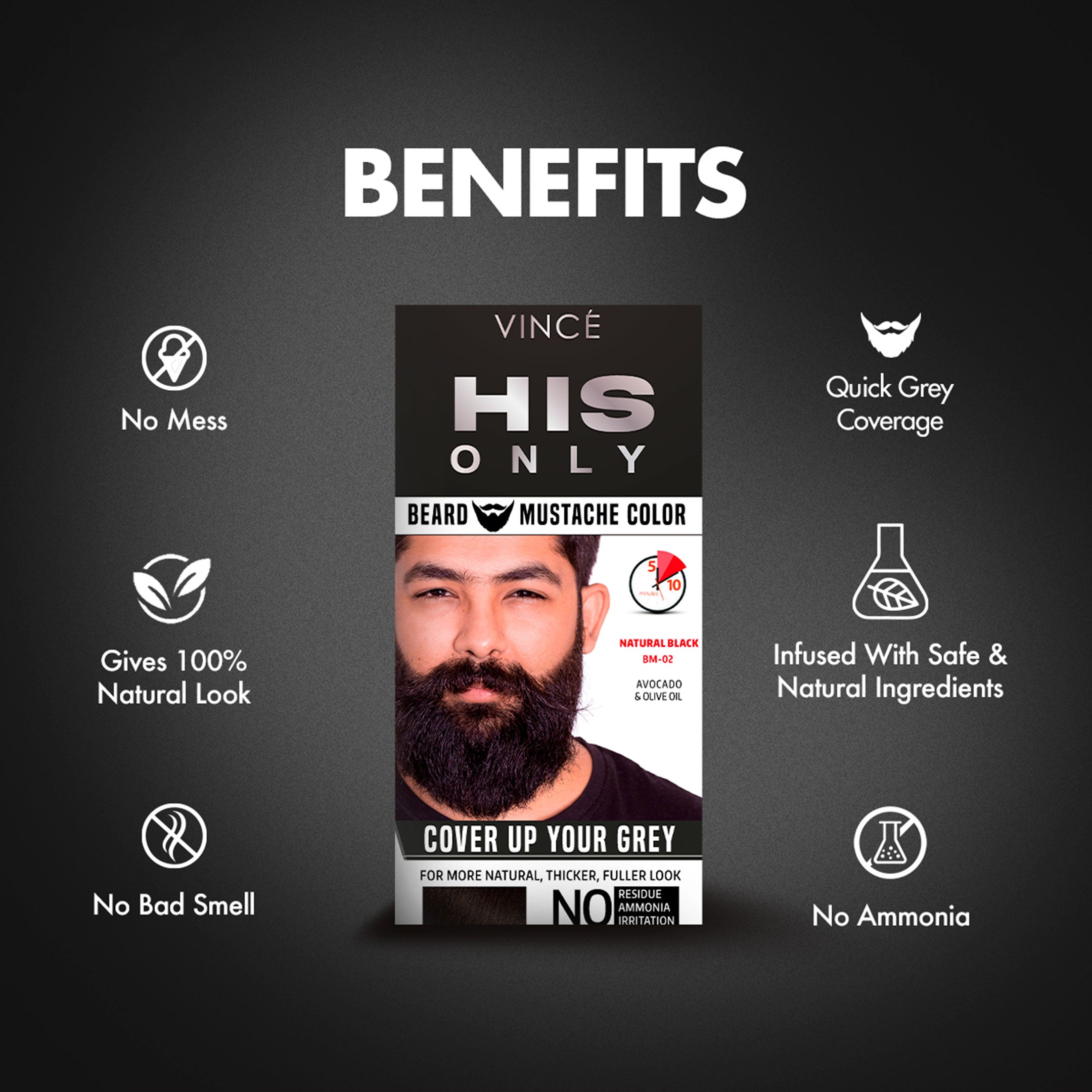 Buy Vince Dark Brown - Beard & Mustache Color - at Best Price Online in Pakistan