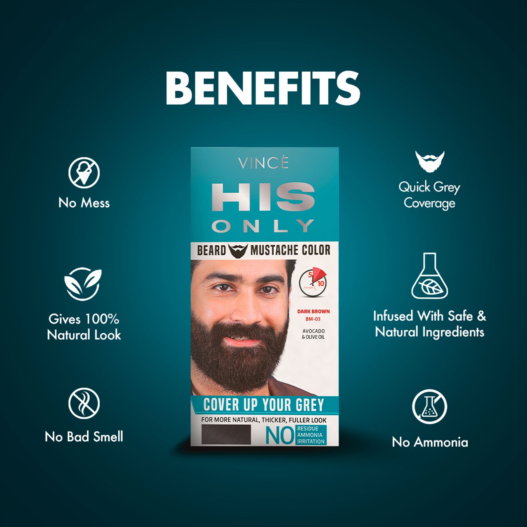 Buy Vince Dark Brown - Beard & Mustache Color - at Best Price Online in Pakistan