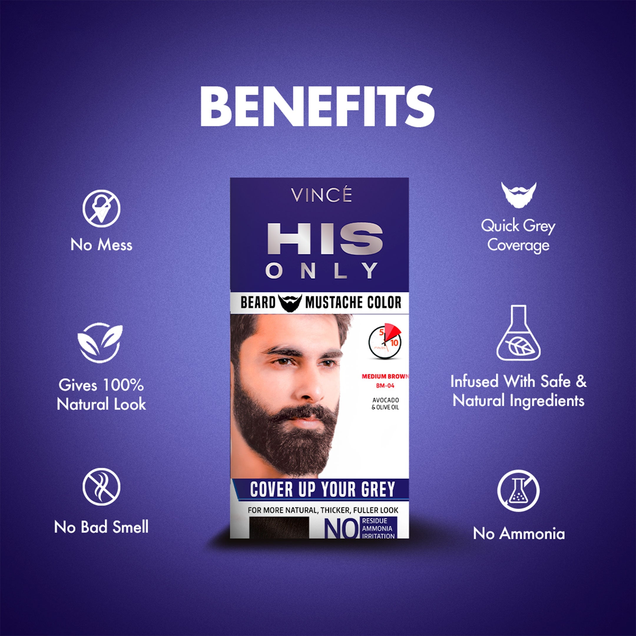 Buy Vince Dark Brown - Beard & Mustache Color - at Best Price Online in Pakistan