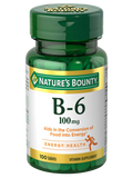 Nature's Bounty Vitamin B-6 100mg - 100 Pack