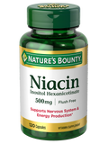 Nature's Bounty Flush Free Niacin 500mg, 120 Pack