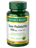 Nature's Bounty Saw Palmetto 450mg, 100 Pack