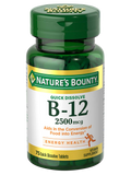 Nature's Bounty Vitamin B12 2500mcg, 70 Pack