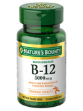 Nature's Bounty Vitamin B12 5000mcg, 40 Pack