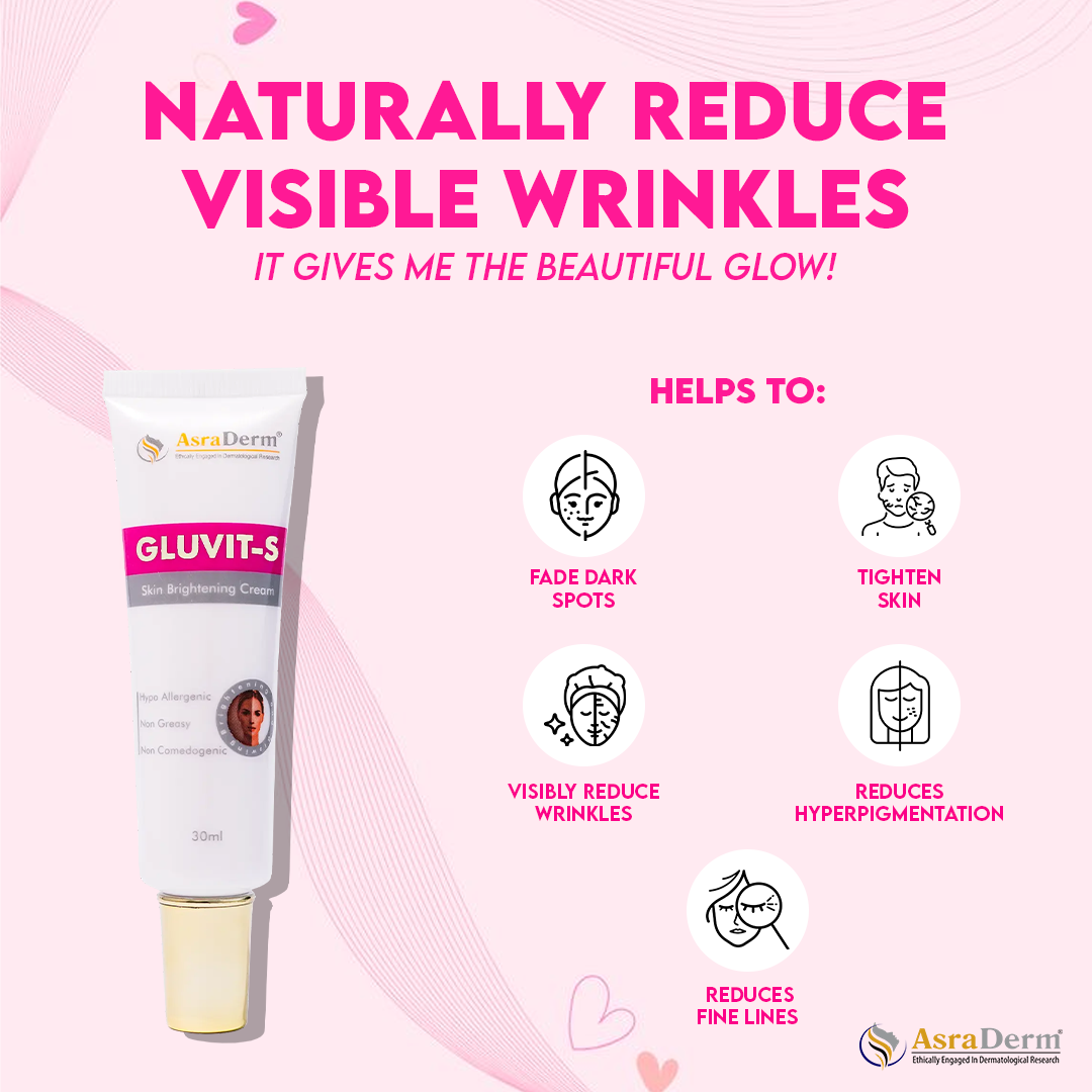Gluvit-S Glutathione Brightening Cream - 30g Glow Beauty Gluvit-S Glutathione Brightening Cream - 30g Glow Beauty