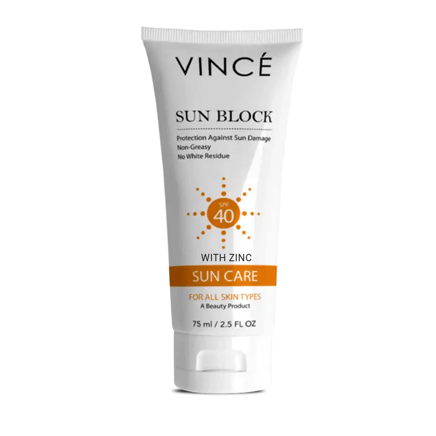 Buy Vince Sunblock SPF 40 - 75ml at Best Price in Pakistan - Glow Beauty
