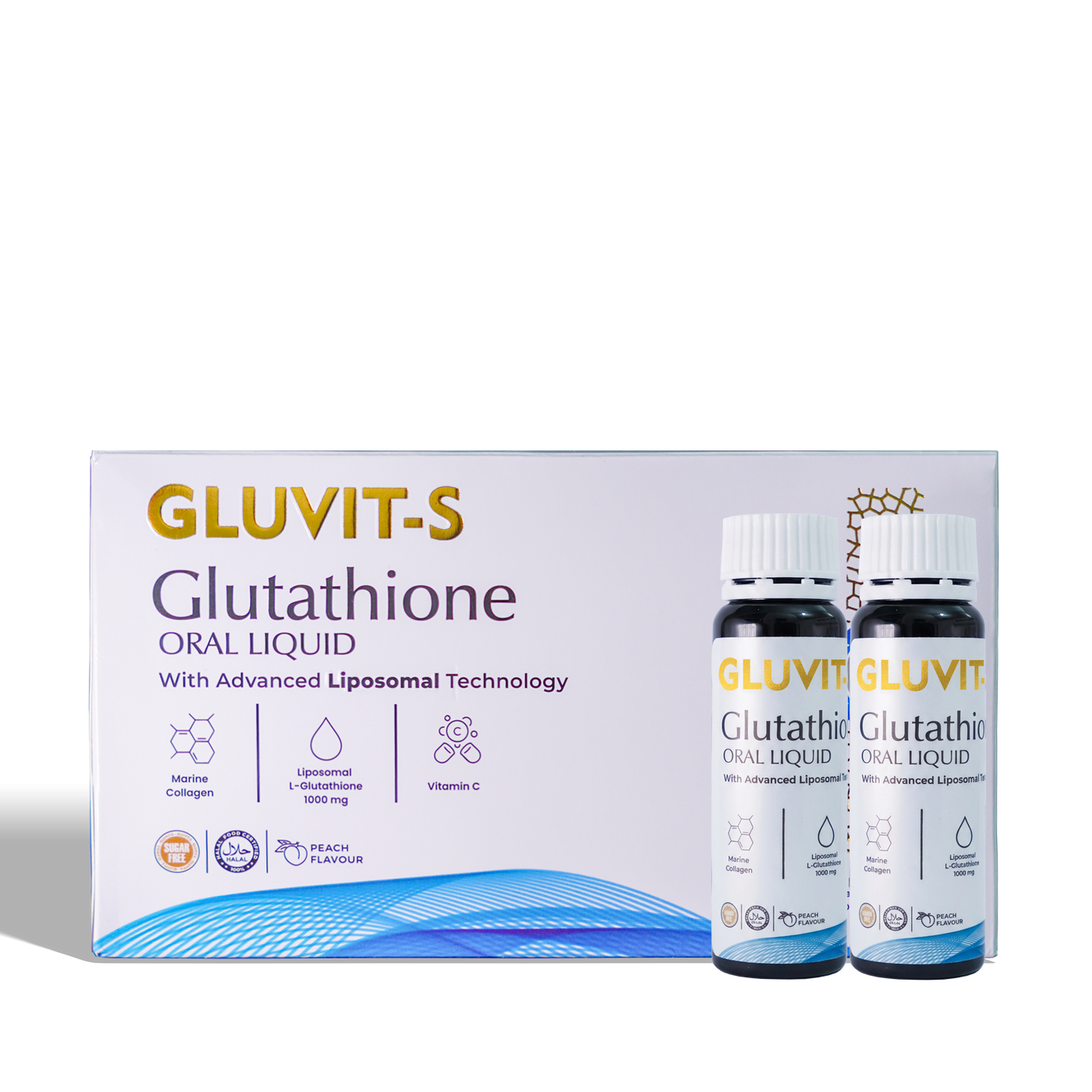 Gluvit-S Glutathione Oral Liquid | Drinkable 15 Shots Glow Beauty Gluvit-S Glutathione Oral Liquid | Drinkable 15 Shots Glow Beauty