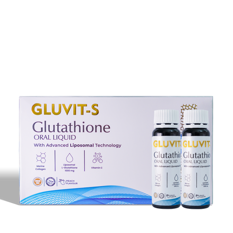 Gluvit-S Glutathione Oral Liquid | Drinkable 15 Shots Glow Beauty Gluvit-S Glutathione Oral Liquid | Drinkable 15 Shots Glow Beauty