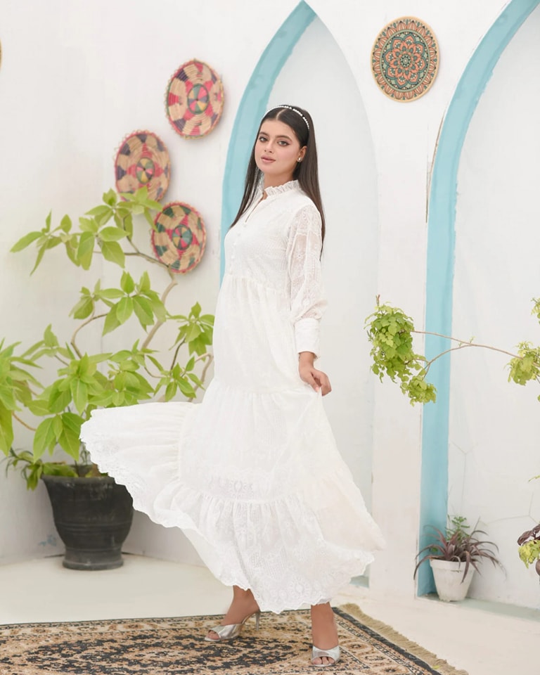 Buy  Chicken embroidery Maxi - at Best Price Online in Pakistan