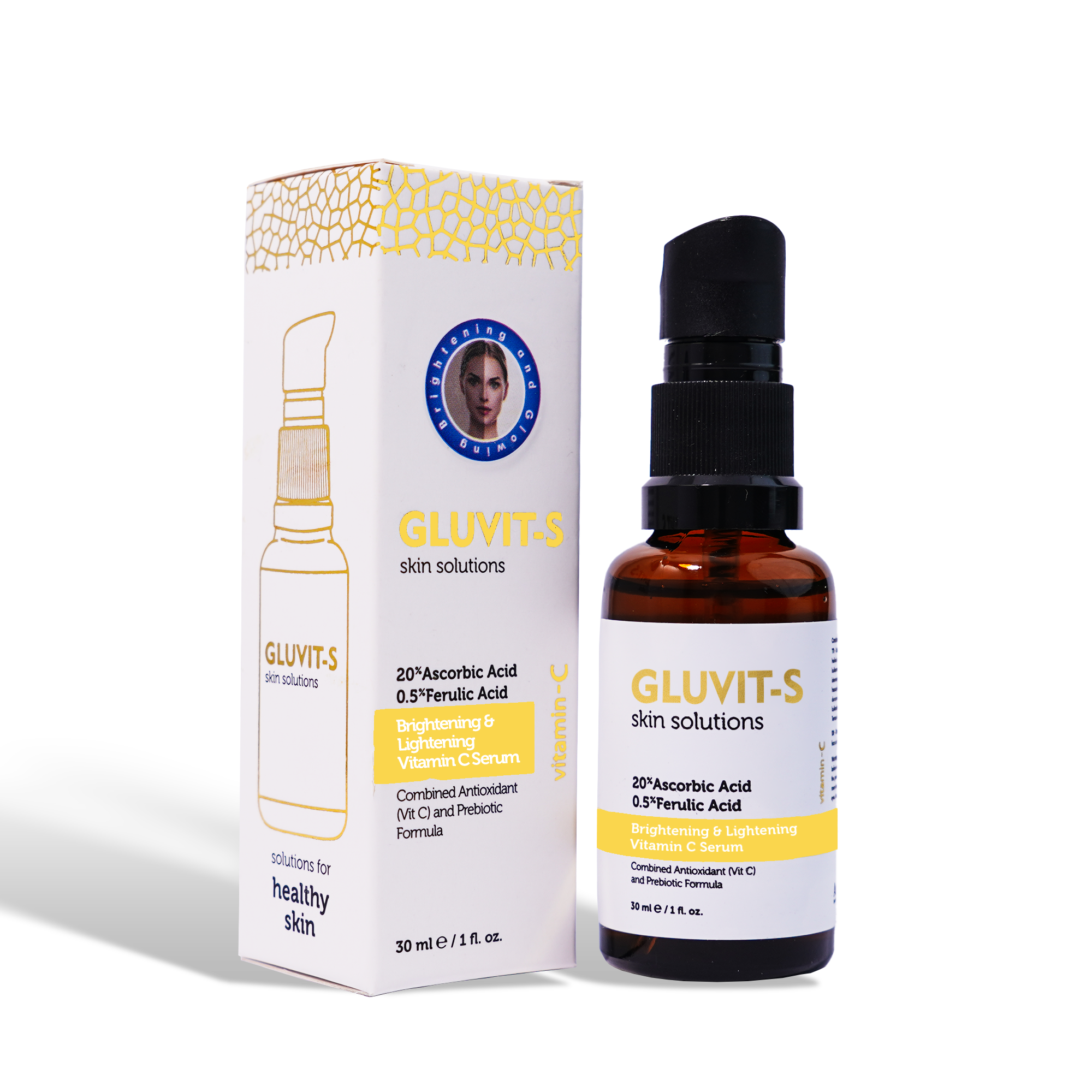 Buy  Gluvit-S Brightening & Lightening Vitamin C Serum - 30ml - at Best Price Online in Pakistan