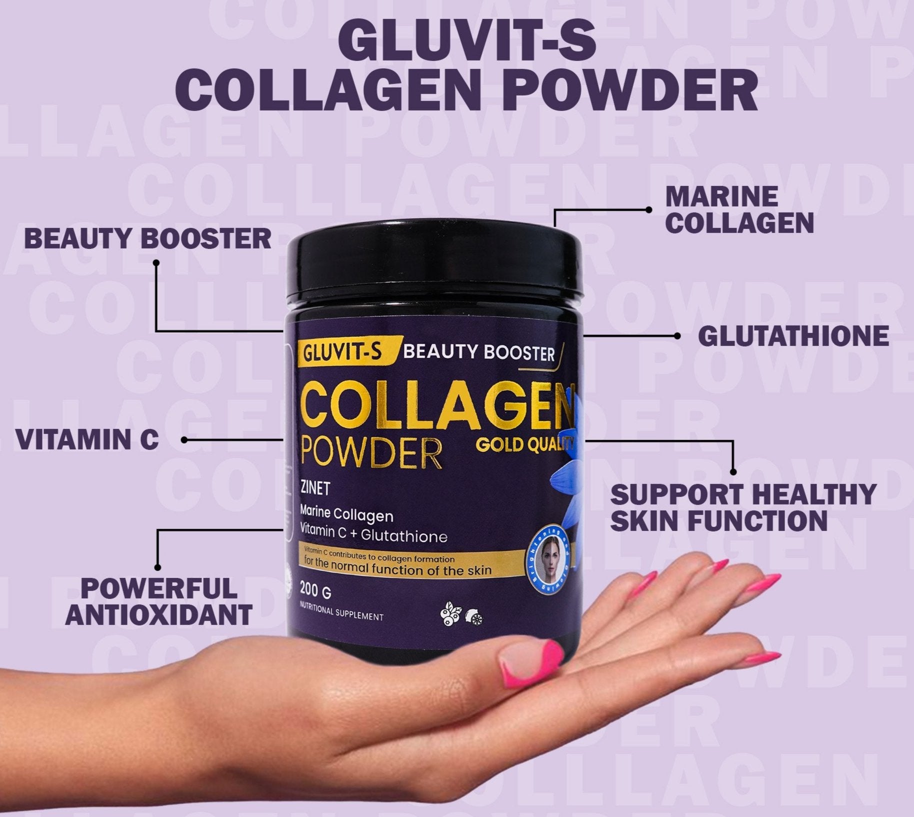 Buy  Gluvit-S Marine Collagen Powder - 200g - at Best Price Online in Pakistan