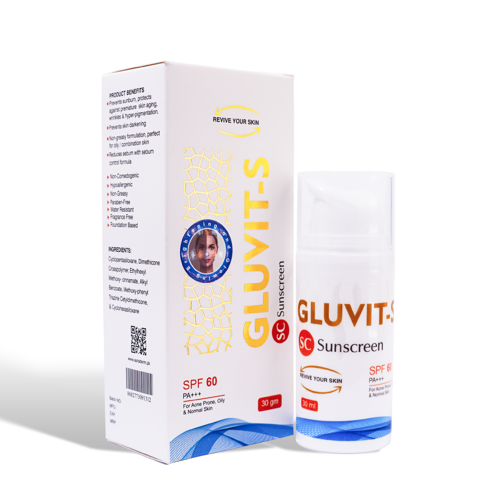 Buy  GLUVIT-S Sunscreen SPF 60 - 30g - at Best Price Online in Pakistan