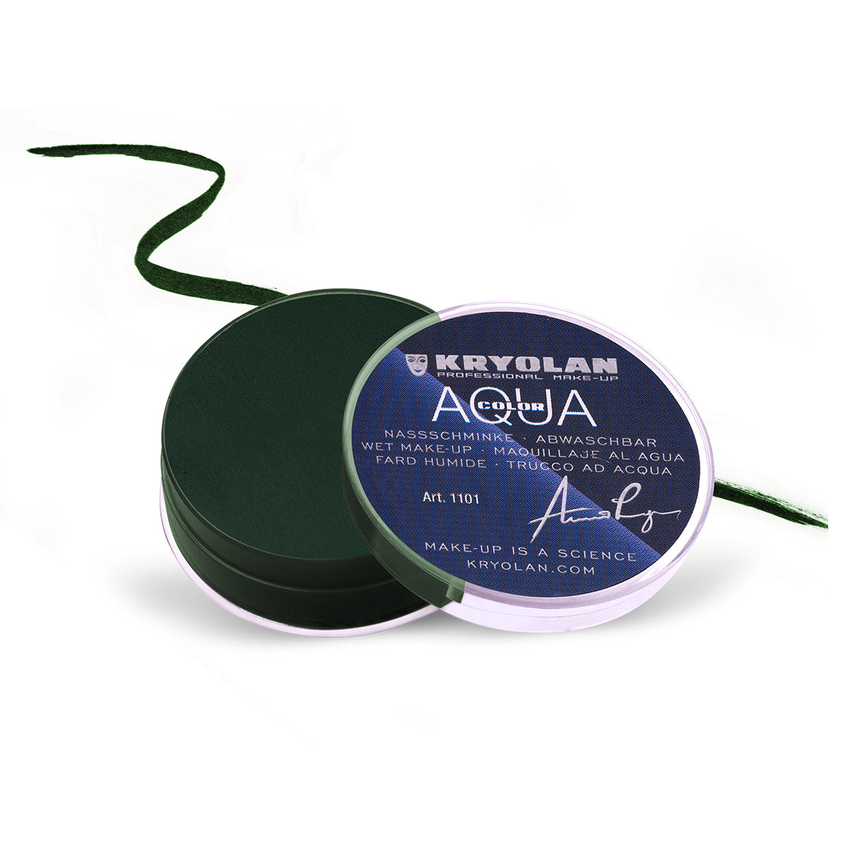 Kryolan - Aquacolor Cake Liner - GR 50 - Army Green Kryolan