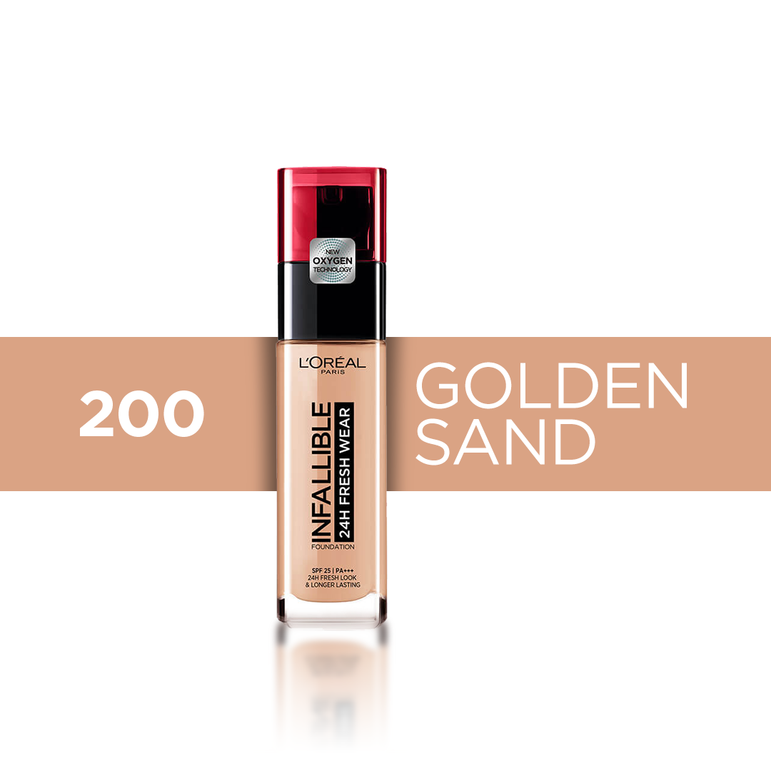 Buy  LOreal Paris Infallible 24H Fresh Wear Liquid Foundation  200 Golden Sand - at Best Price Online in Pakistan