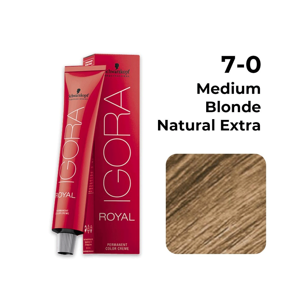 Buy  Igora Royal Hair Creme 7-0 Medium Blonde Natural 60ml - at Best Price Online in Pakistan