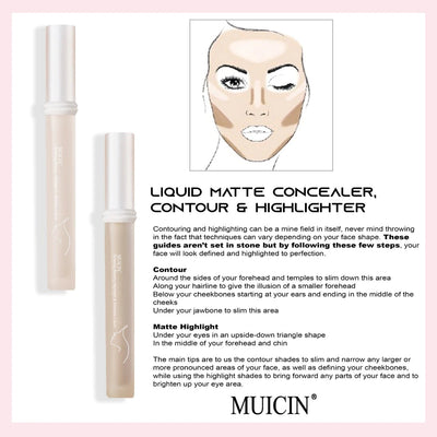 Buy  MUICIN - Liquid Matte Concealer, Contour, & Highlighter - 3g - at Best Price Online in Pakistan