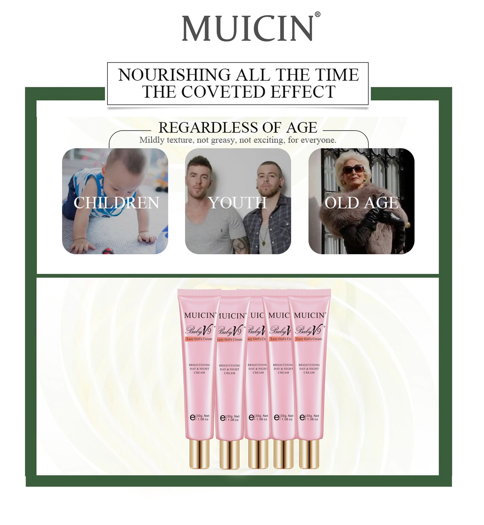 Buy  MUICIN - V9+ Lazy Girl Day & Night Skin Polish Cream Tube - 30g - at Best Price Online in Pakistan