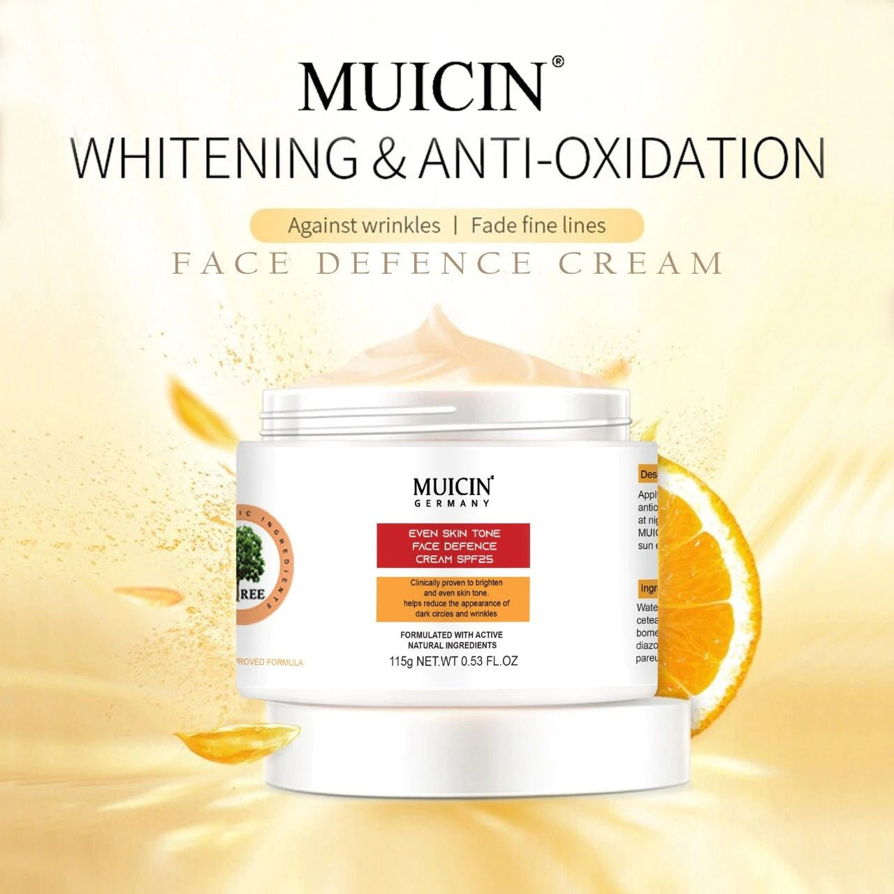 Buy MUICIN Whitening Anti Oxidation Face Defence Cream SPF 25