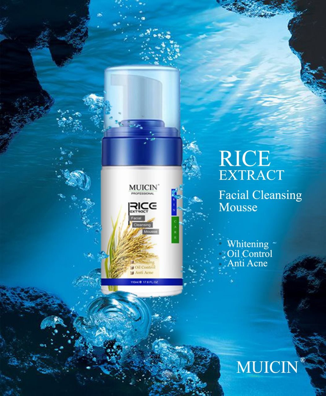 Buy  MUICIN - Rice Extract Facial Cleansing Mousse - 110ml - at Best Price Online in Pakistan