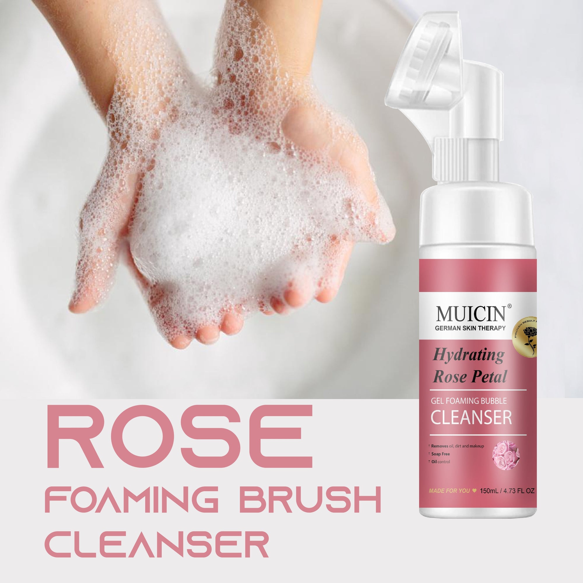 Buy  MUICIN - Rose Petal Gel Foaming Bubble Cleanser - 150ml - at Best Price Online in Pakistan