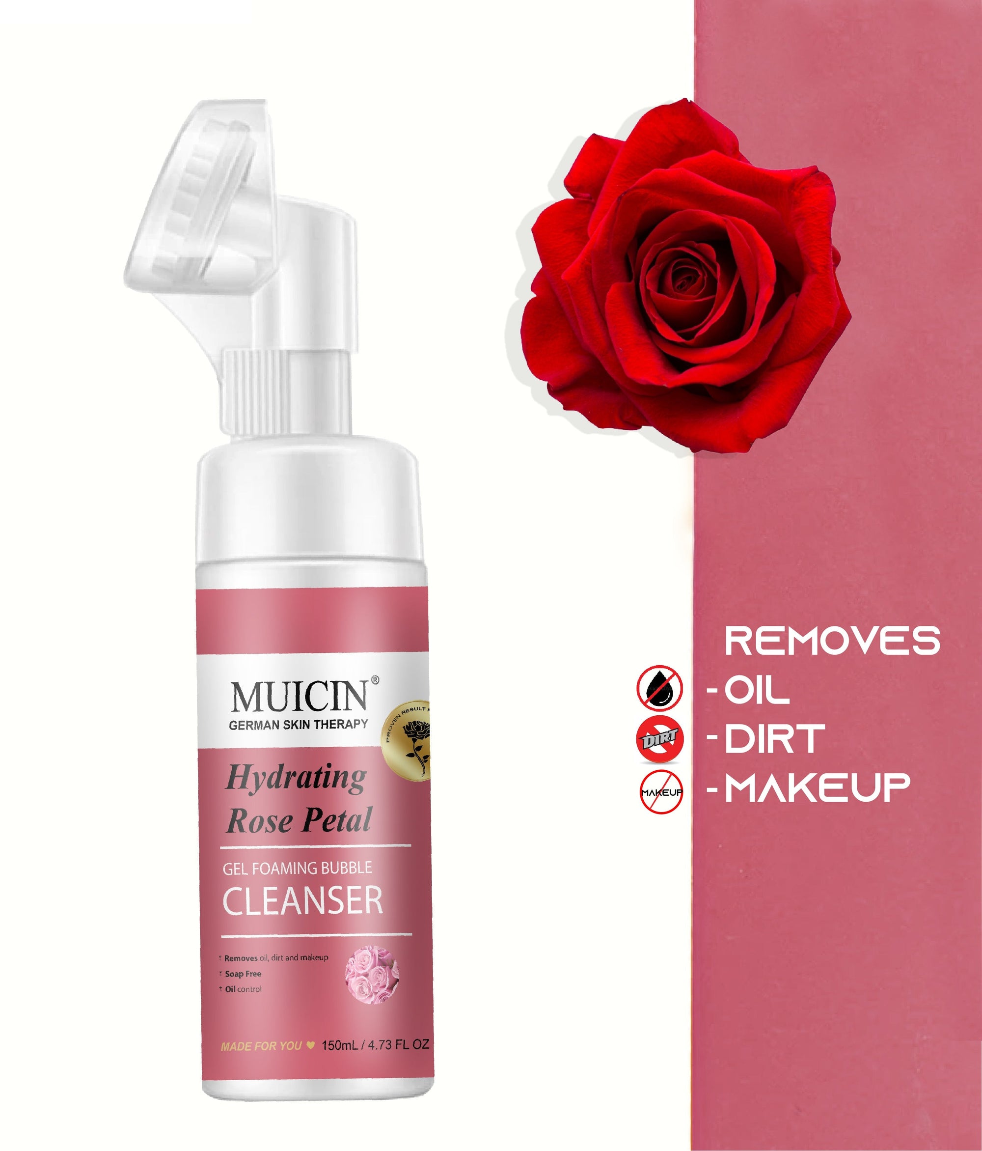 Buy  MUICIN - Rose Petal Gel Foaming Bubble Cleanser - 150ml - at Best Price Online in Pakistan