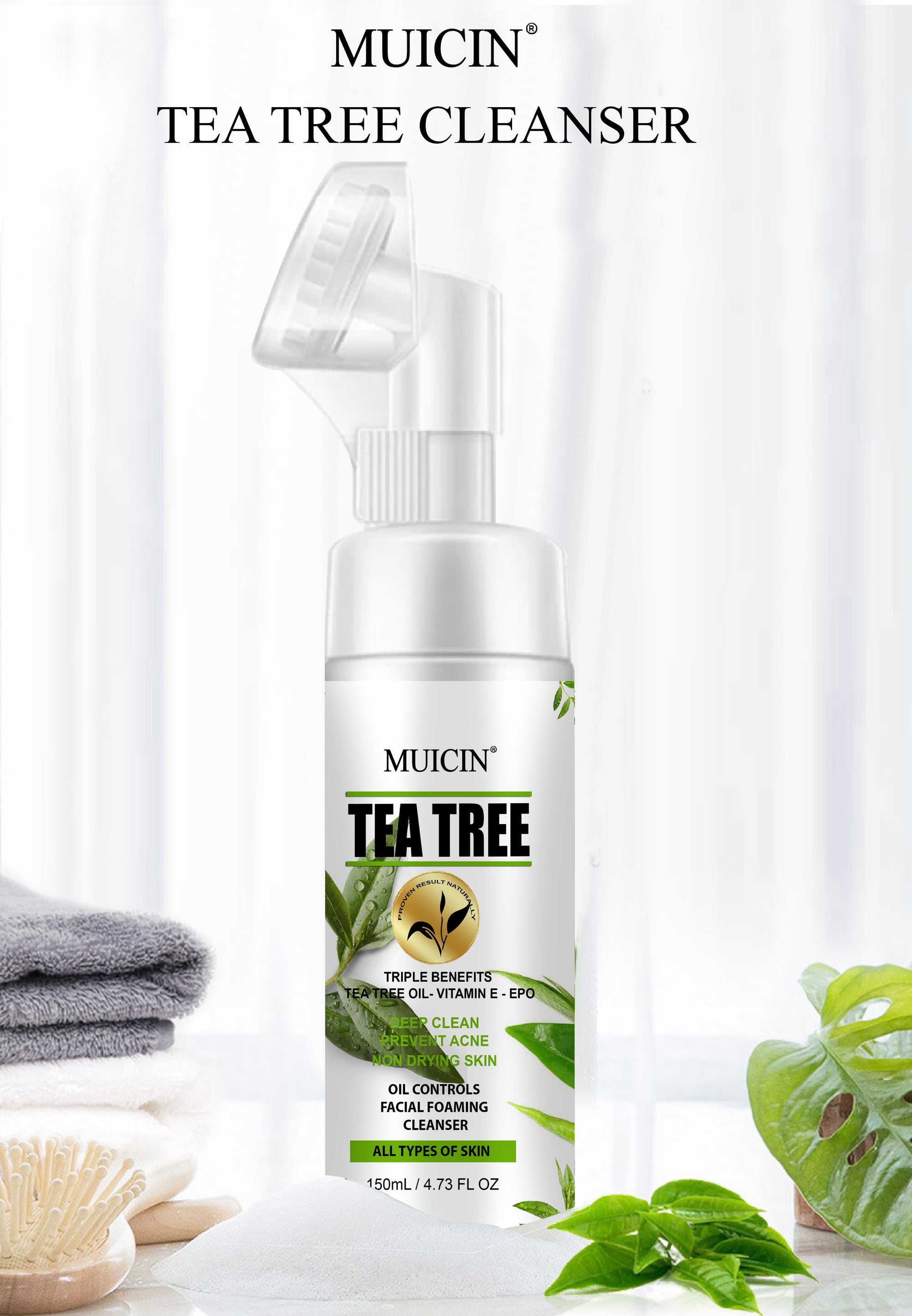 Buy  MUICIN - Tea Tree Bubble Foaming Facial Cleanser - 150ml - at Best Price Online in Pakistan