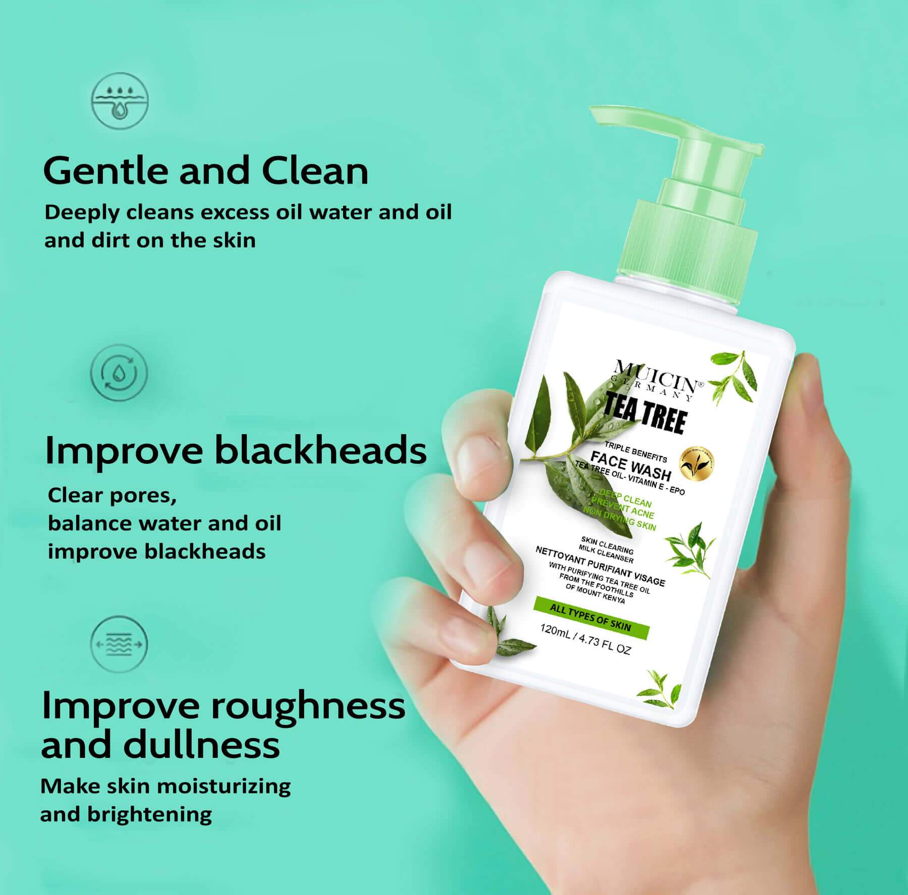 Buy  MUICIN - Tea Tree Face Wash - 120ml - at Best Price Online in Pakistan