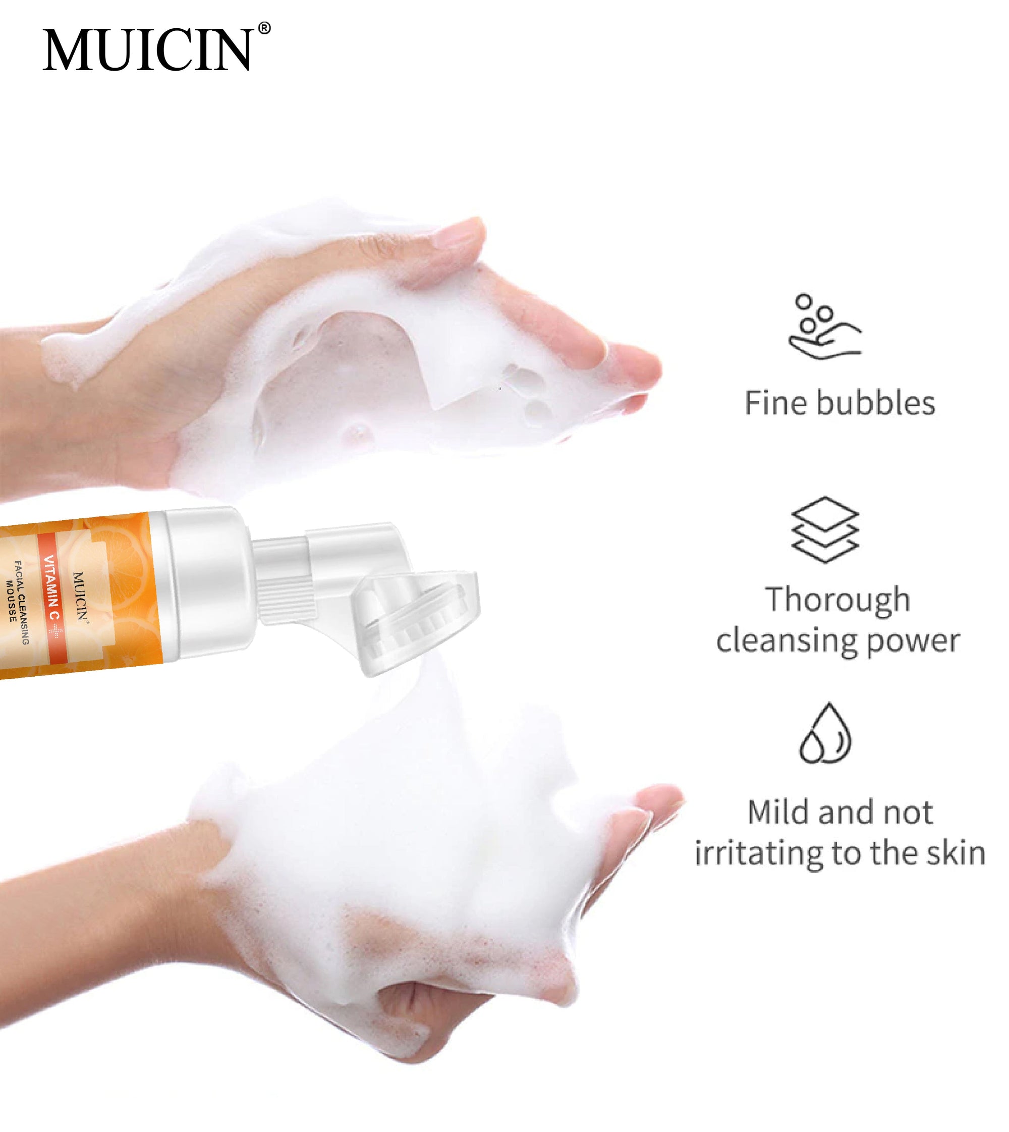 Buy  MUICIN - Vitamin C Bubble Foaming Facial Cleanser - 150ml - at Best Price Online in Pakistan