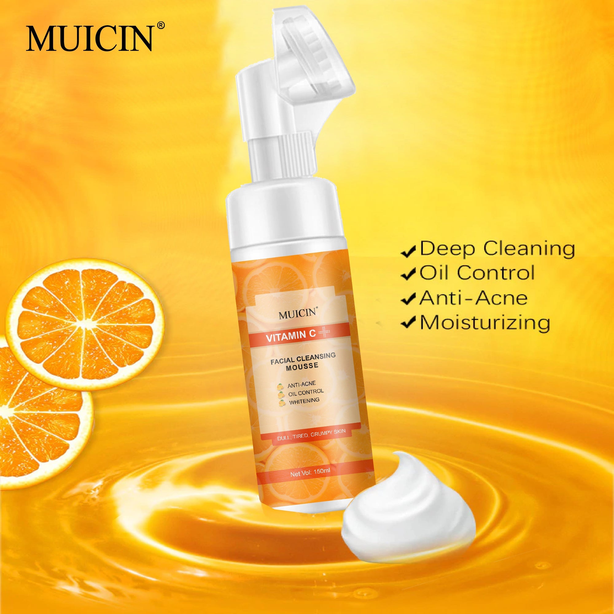 Buy  MUICIN - Vitamin C Bubble Foaming Facial Cleanser - 150ml - at Best Price Online in Pakistan