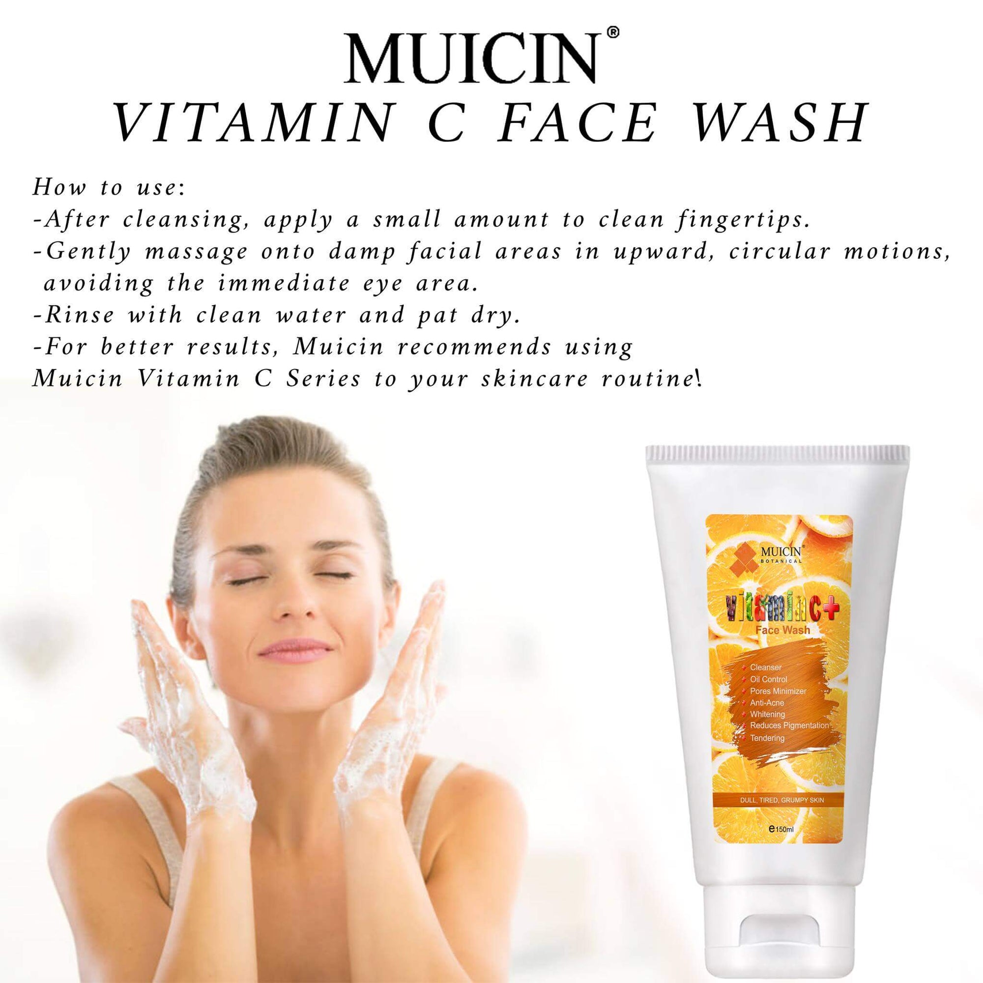 Buy  MUICIN - Vitamin C+ Face Wash - 150ml - at Best Price Online in Pakistan