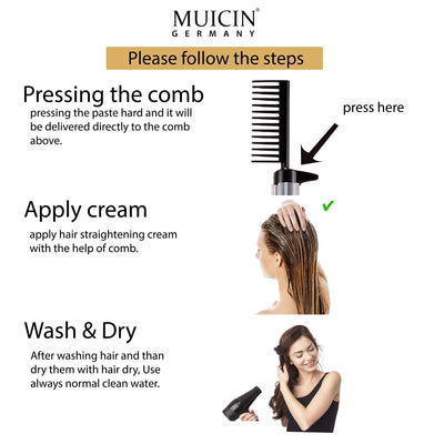Buy  MUICIN - 24k Gold Comb Hair Straightening Cream - 150g - at Best Price Online in Pakistan