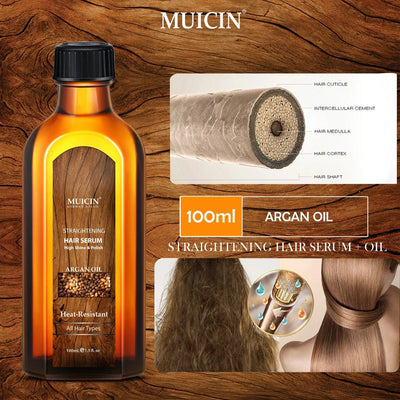 MUICIN - Argan Oil Hair Straightening Serum - 100ml - Muicin Germany