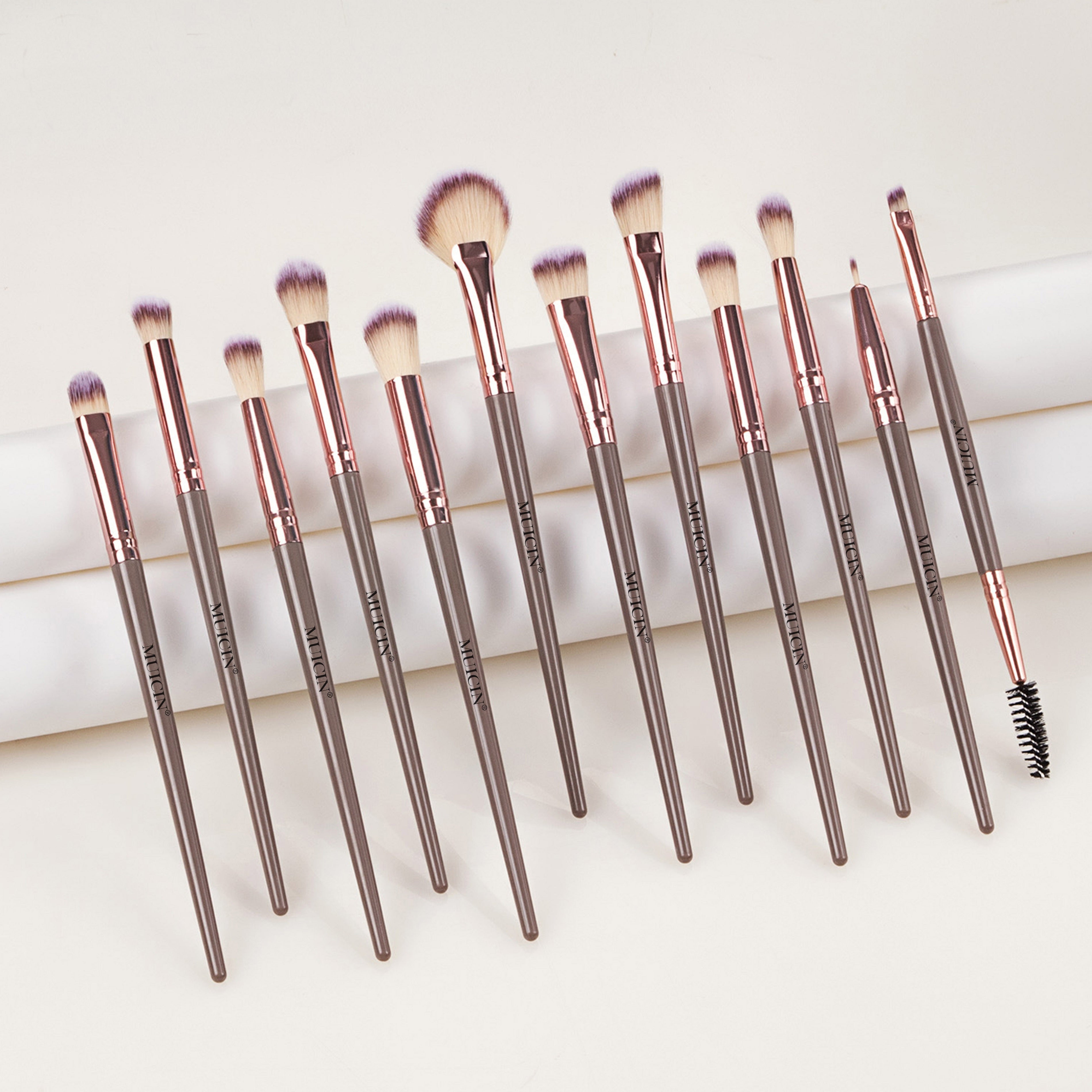 Buy  MUICIN - 12 Pieces Complete Vegan Eyebrush Set With Pouch - at Best Price Online in Pakistan